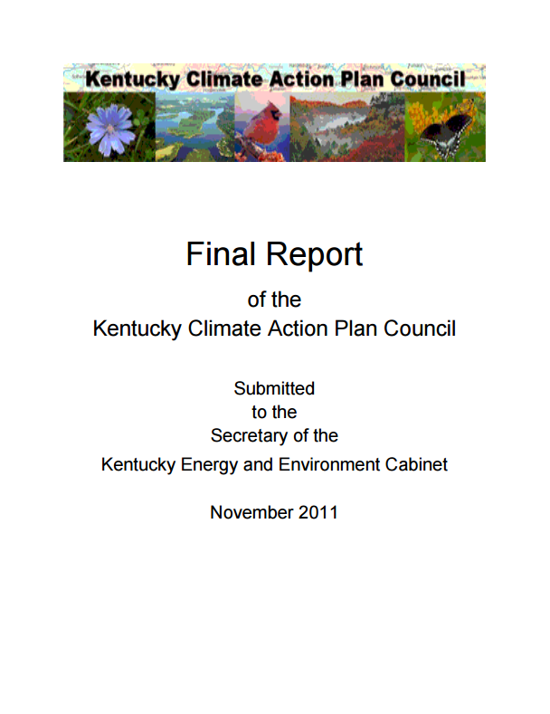 Climate Action Plan Council Final Report State of Kentucky U.S